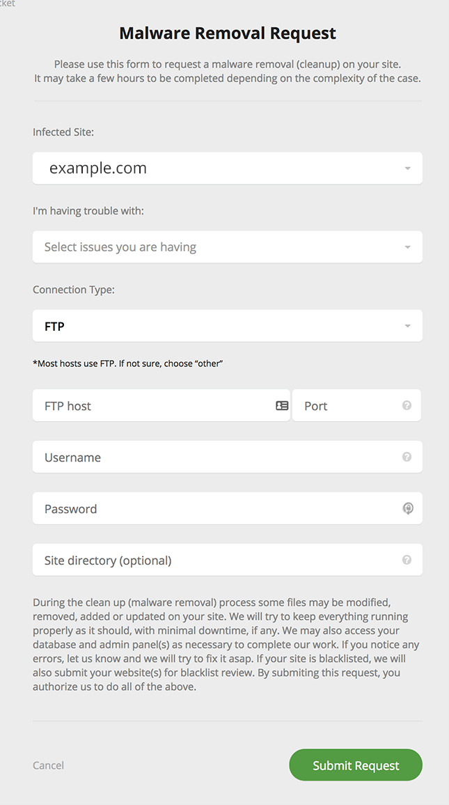 Securing Your Site: A Guide To Submitting A Malware Removal Request Sucuri Firewall | Web ...